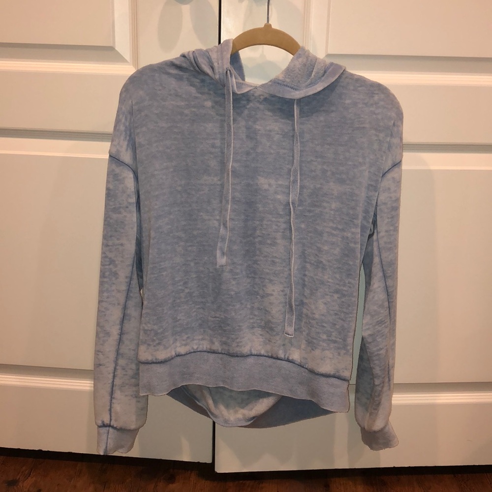 A cute light blue hoodie!